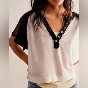We the Free Closed Eyes Henley Top
